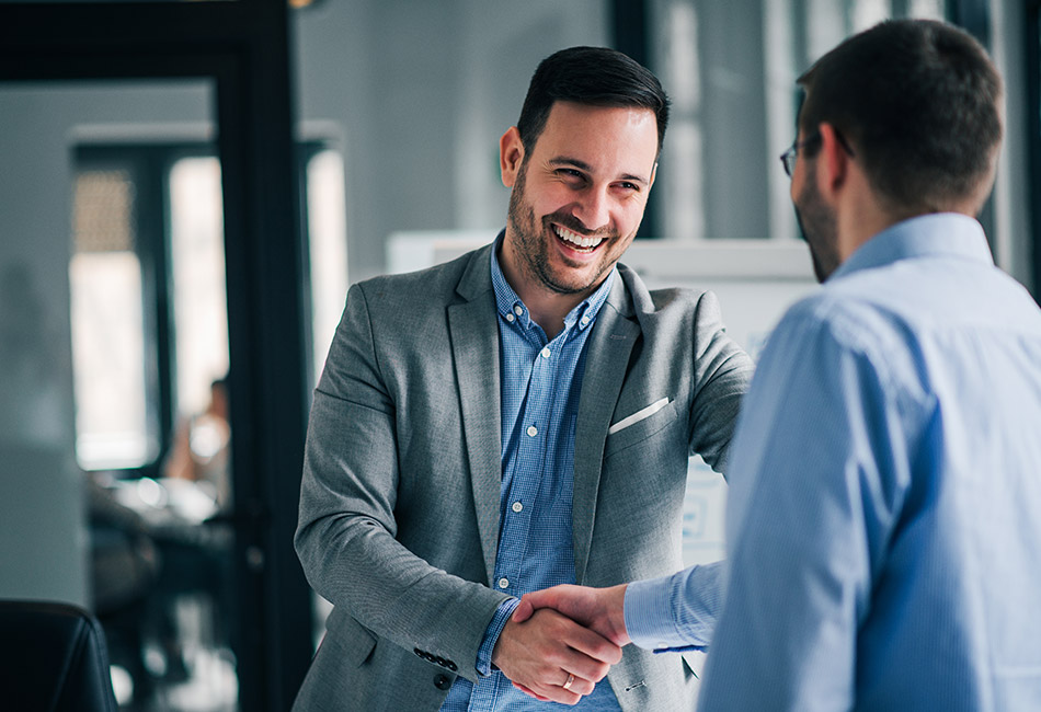 Businessmen shaking hands