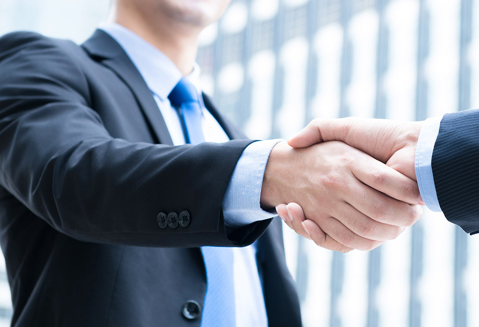 Businessmen shaking hands