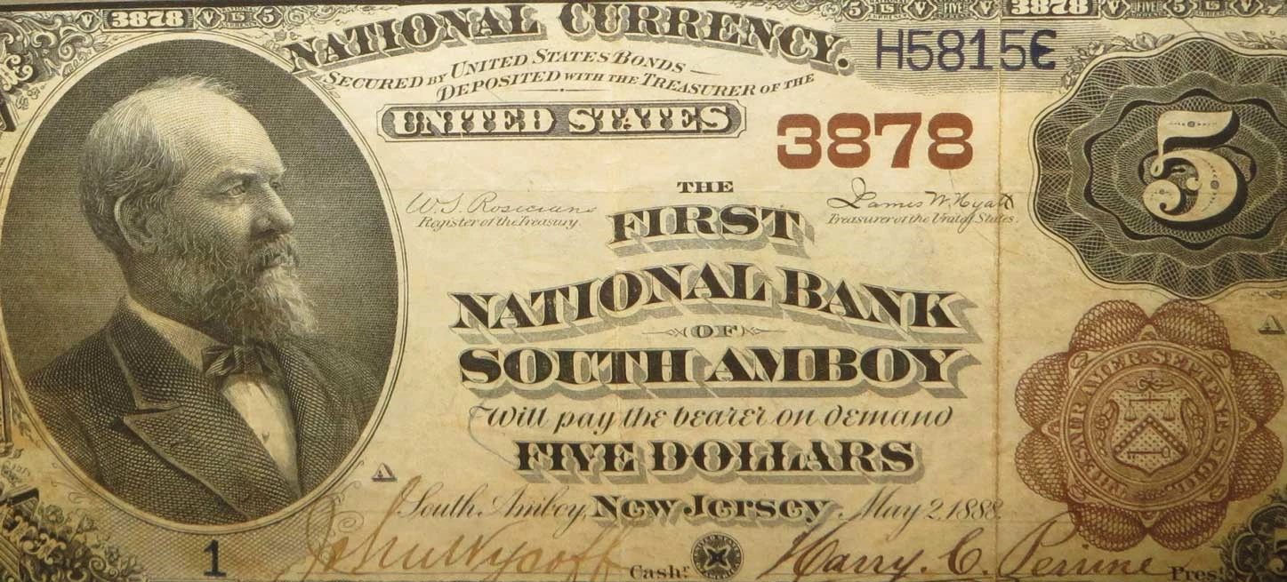 Currency dated May 2, 1888 and signed by our first president